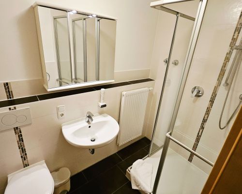 Badezimmer im Hotel Restaurant Krone