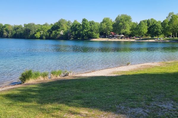 Ilsesee in Königsbrunn nähe Augsburg, Bayern